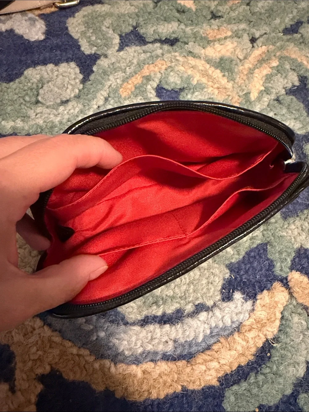 Coach Black Signature Small Zip Pouch